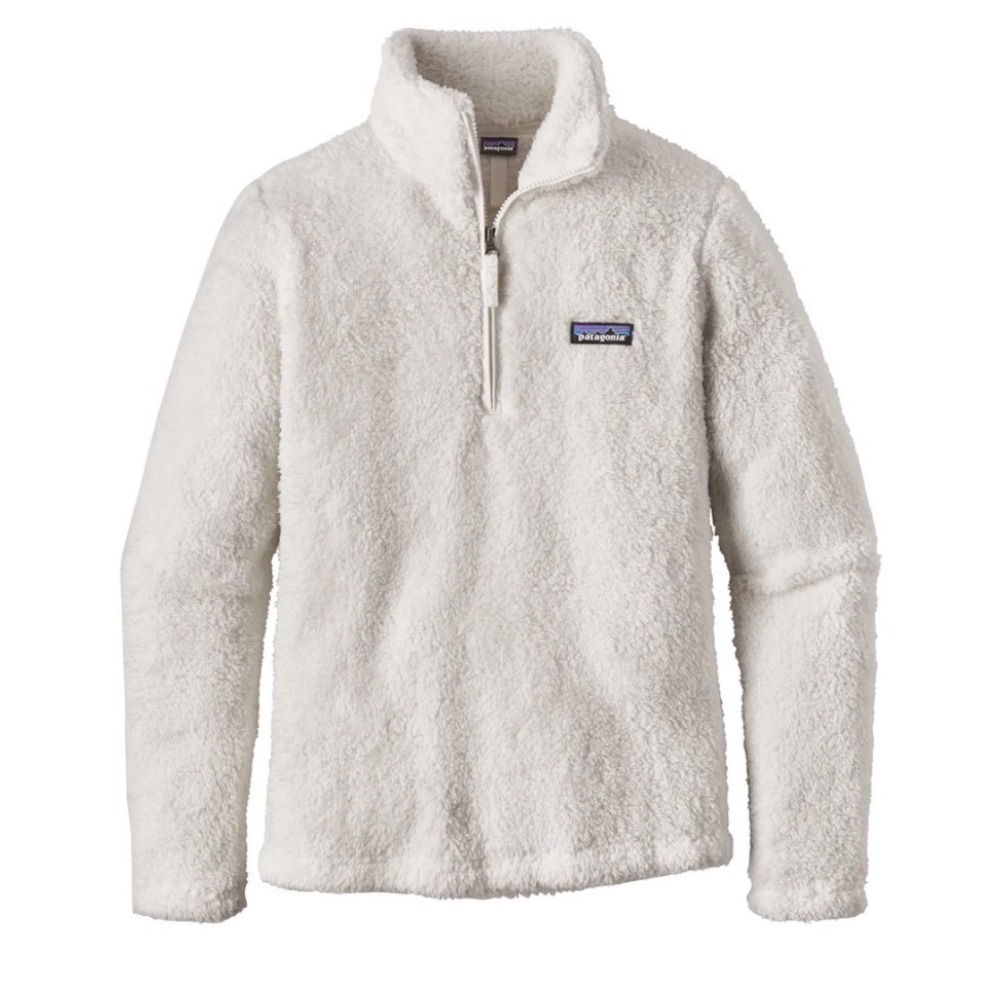 Patagonia Womens Los Gatos Quarter Zip Fleece Pullover L Ivory Outdoor Minimal